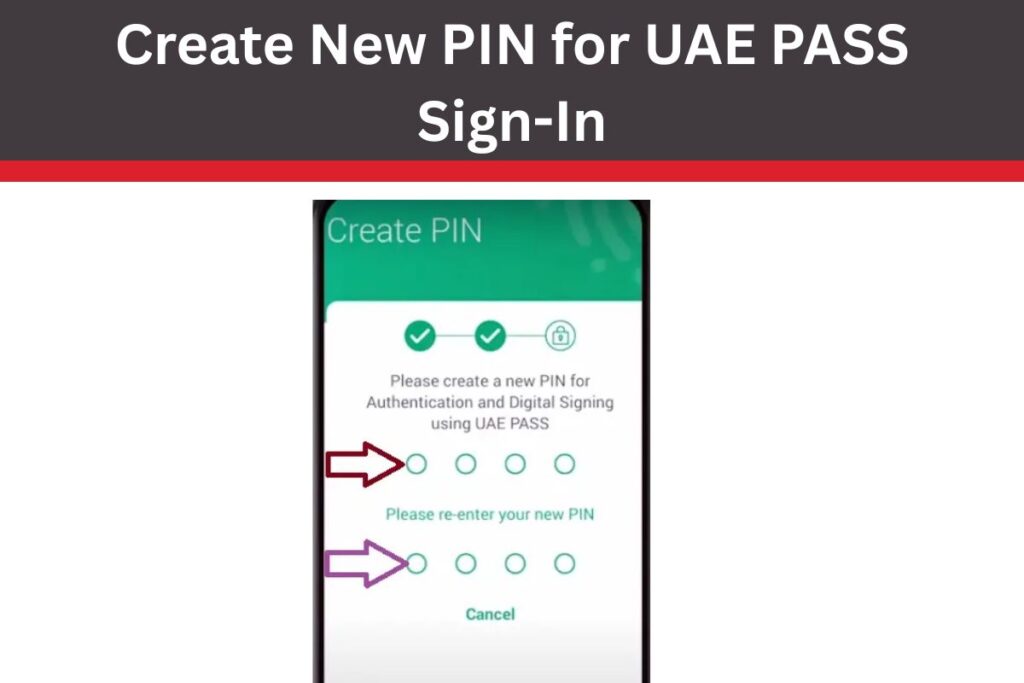 Create New PIN for UAE PASS Sign-In