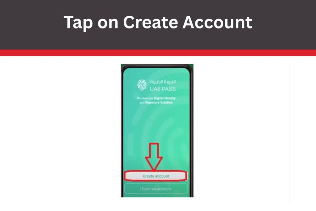 Tap on Create Account