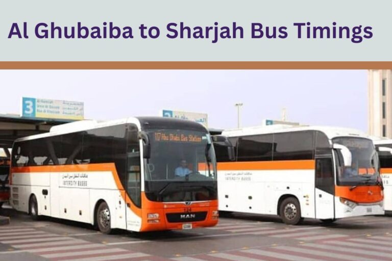 Al Ghubaiba to Sharjah Bus Timings