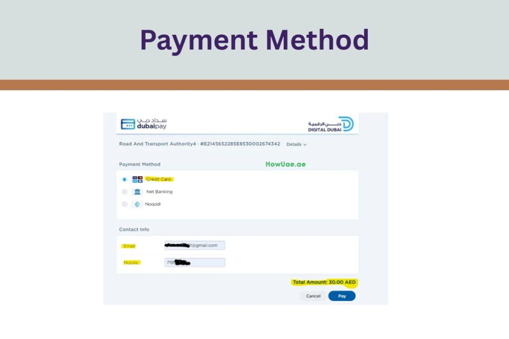 NOL Card Recharge Payment Method