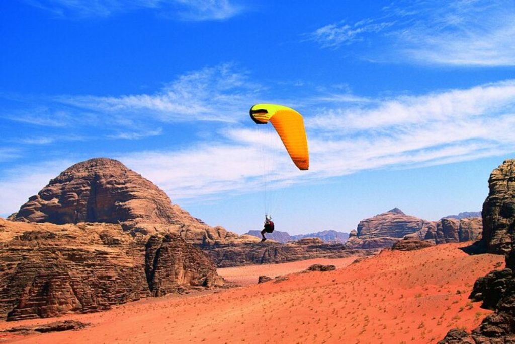Paragliding in Dead Sea Mountains, Jordan