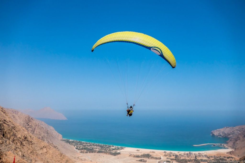 Paragliding in Musandam Peninsula, Oman