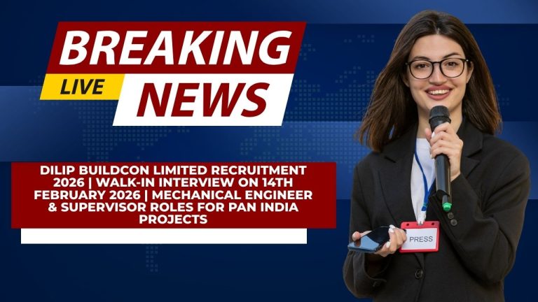 Dilip Buildcon Limited Recruitment 2026